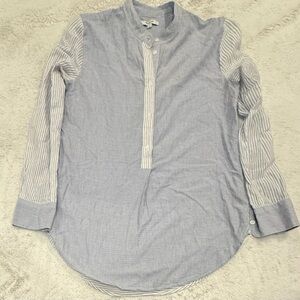 Madewell Wellspring Tunic Popover Shirt in Stripe Mix Size XS